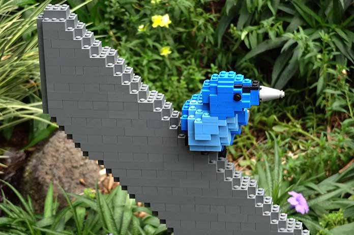 part of a Lego sculpture of a sundial