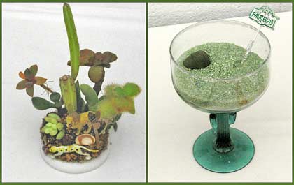 "Button Garden" by Barbara Gardner and "‘Sophistication" by Jane Anton